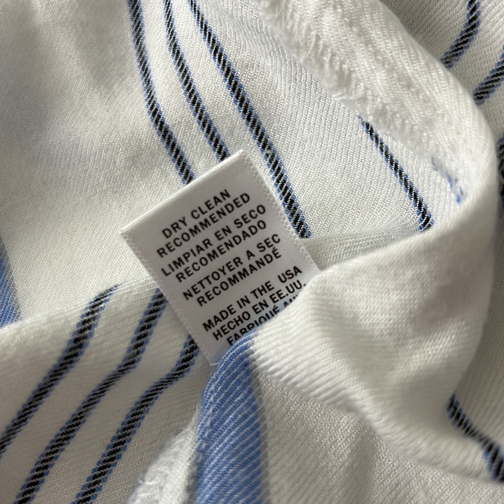 🌸Revolve Clayton Cornflower Blue White Striped Maxi High Split Slit Skirt Small - Picture 9 of 13